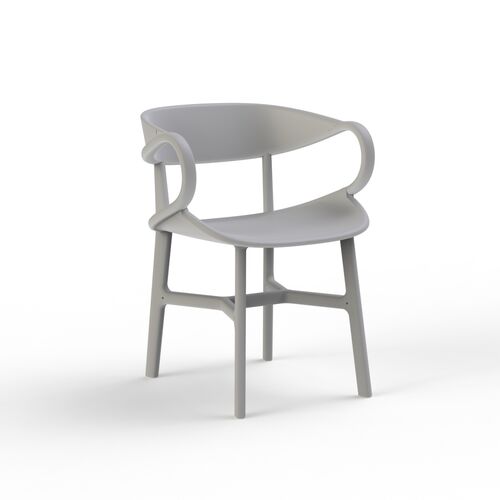 Plastic Gray Armchair 05 3D Model