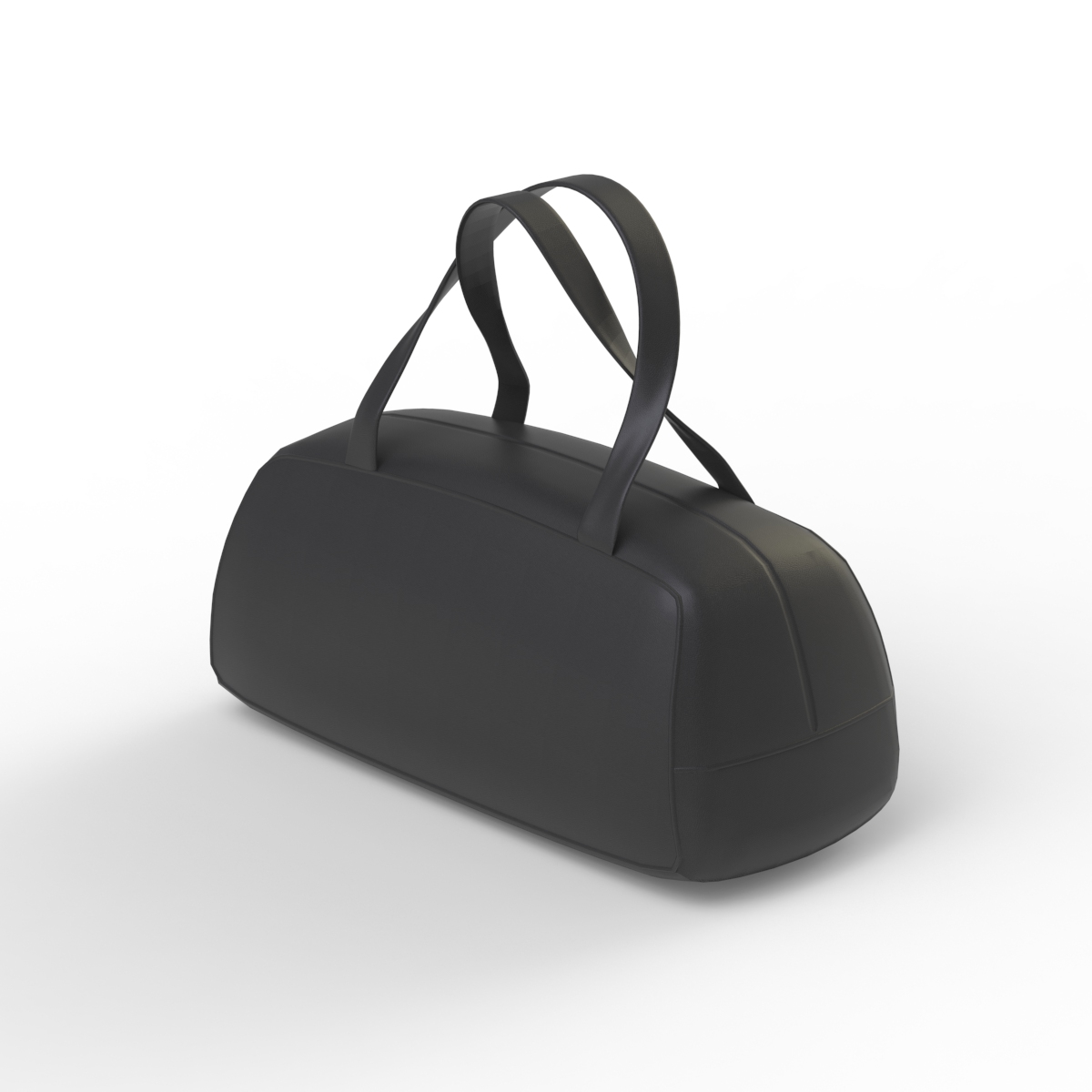 Sport Leather Black Bag 01 3D Model
