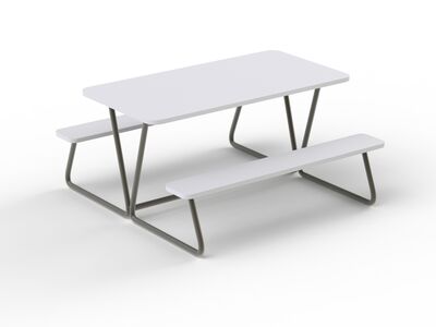 Table For Garden Bench 01 3D Model