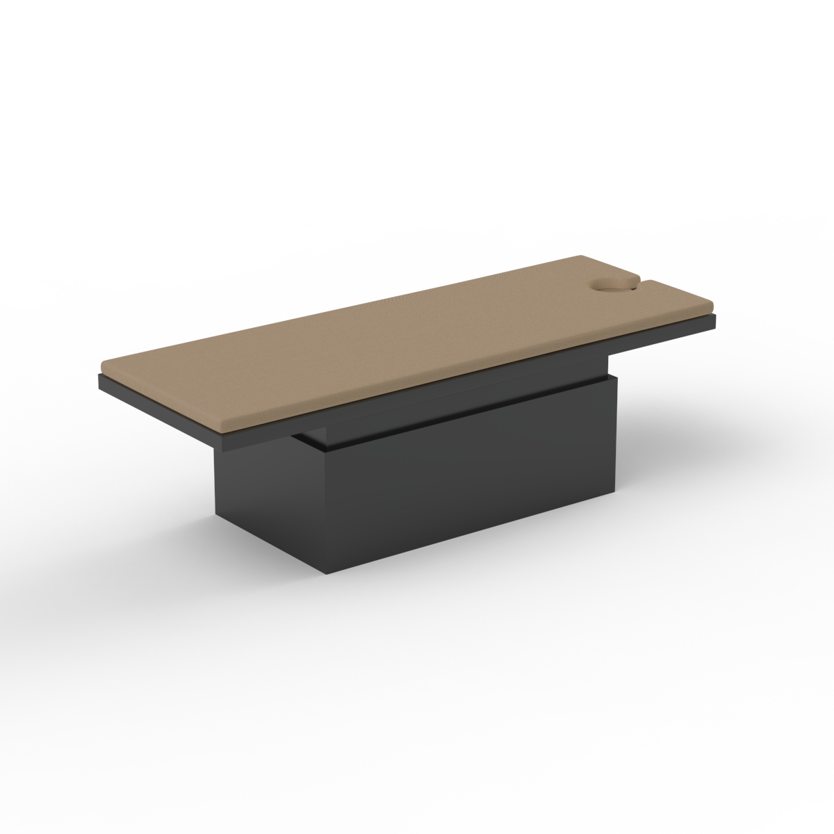 Massage Brown Fabric Bed 01 3D Model