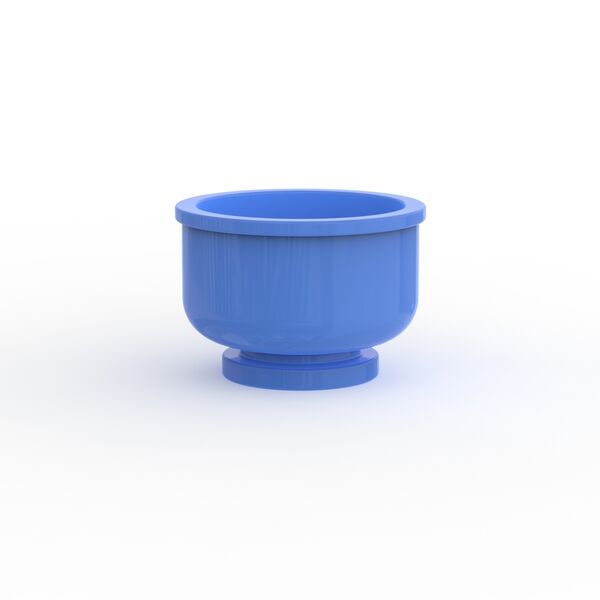 Ceramic Blue Round Bowl 04 3D Model
