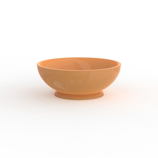 Ceramic Orange Round Bowl 01 3D Model