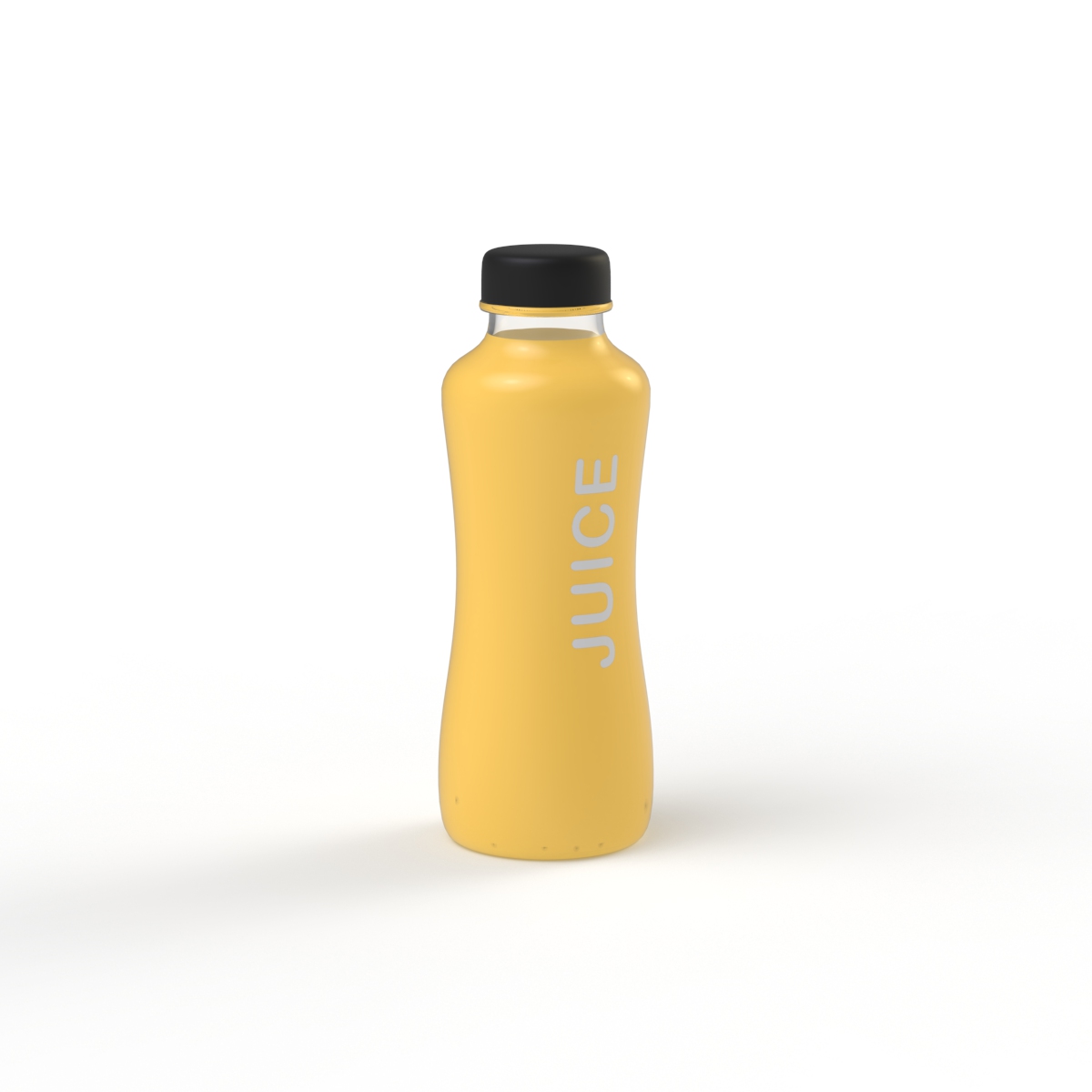 Plastic Orange Juice Bottle 01 3D Model