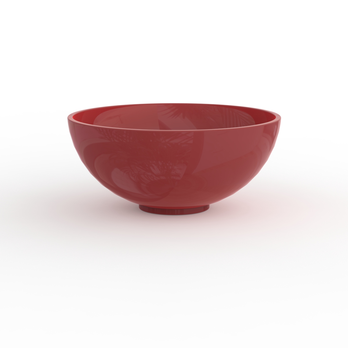 Ceramic Red Round Bowl 03 3D Model