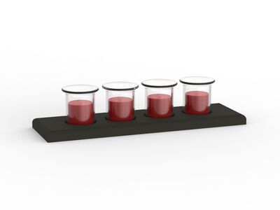 Pot Set Candle 02 3D Model