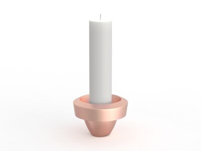 White Candle 02 3D Model