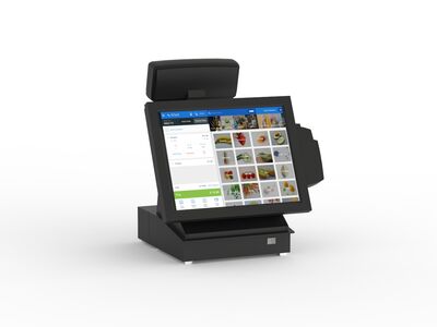 Black Plastic Cashier 03 3D Model