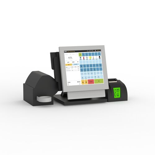 Black And Gray Plastic Cashier 05 3D Model