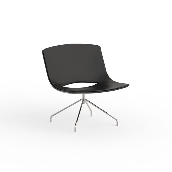 Modern Black Leather Chair 02 3D Model