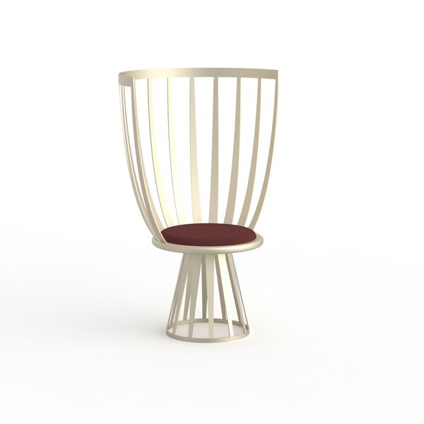 Modern Mid Century Metal Chair 04 3D Model
