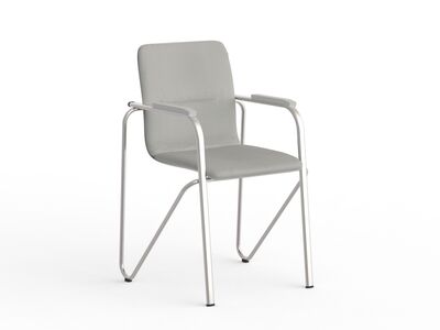 Modern Gray Metal Structure Chair 06 3D Model