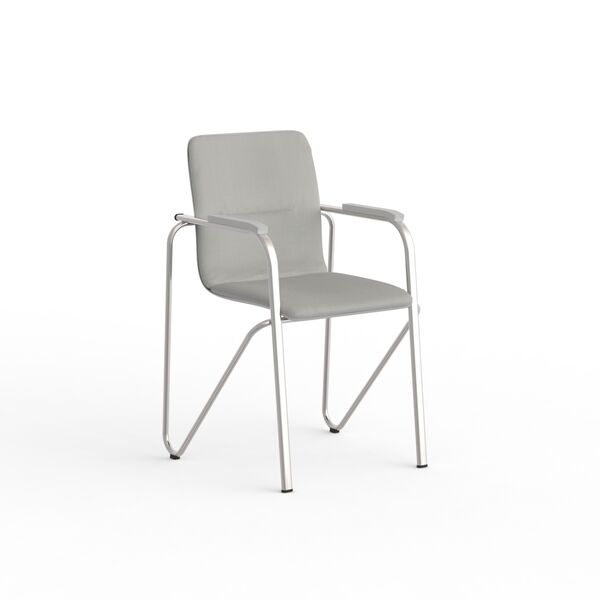 Modern Gray Metal Structure Chair 06 3D Model