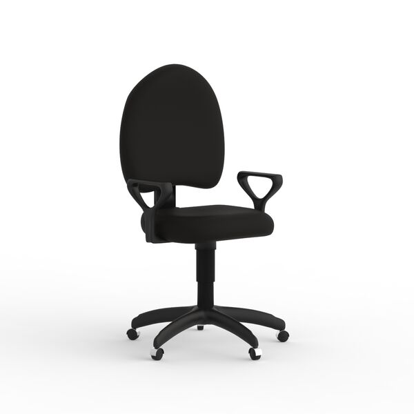 Office Black Plastic Chair 01 3D Model