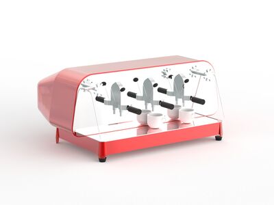 Machine Classic Red Coffee 01 3D Model
