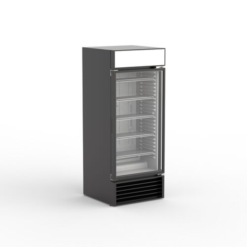 Black Single Glass Door Cooler 01 3D Model