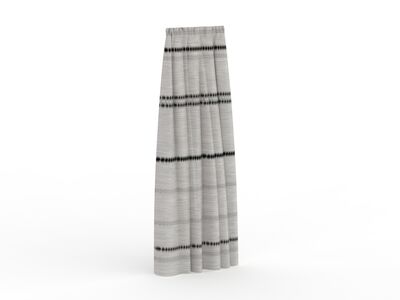 Fabric Gray Curtain 02 3D Model