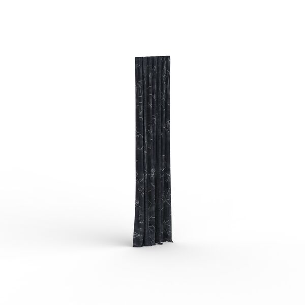 Fabric Black Curtain 03 3D Model