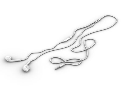 Apple Wire Earbuds RhinoRender