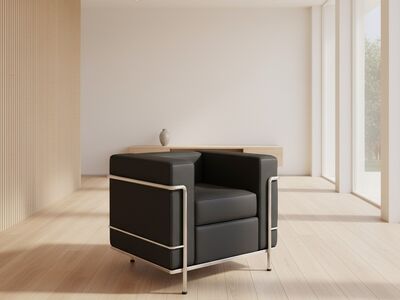 Cassina LC2 Armchair by Le Corbusier — contemporary warm minimal interior 3D model