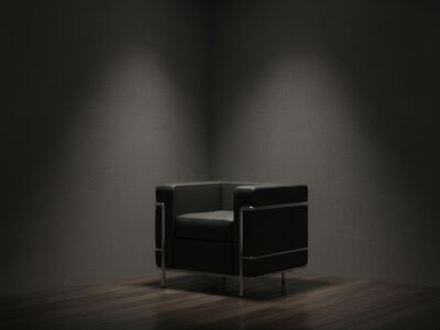 Cassina LC2 Armchair by Le Corbusier — dark luxury interior lifestyle 3D model