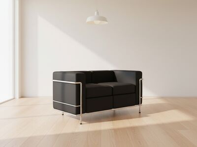 Cassina LC2 Sofa 2 Seats by Le Corbusier — contemporary warm minimal interior 3D model