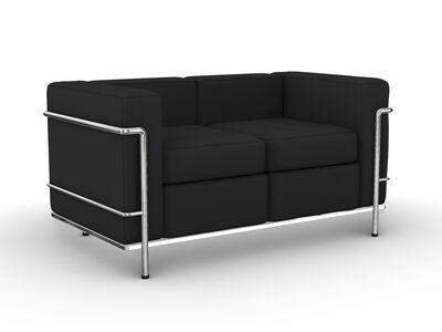 Cassina LC2 Sofa 2 Seats RhinoRender