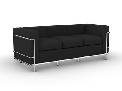 Cassina LC2 Sofa 3 Seats RhinoRender