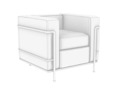 Cassina LC2 Armchair Rhino3DMShaded