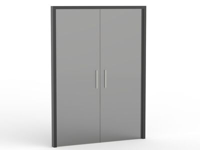 Interior Double Glass Door 04 3D Model