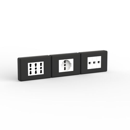 Outlets Plastic White Electrical 01 3D Model