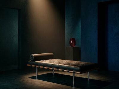 Knoll Barcelona Couch 3D Model Moooi Dark Drama Interior