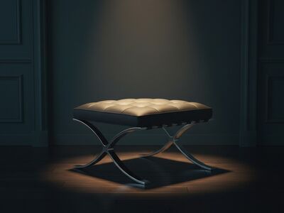 Knoll_Barcelona Stool 3D Model