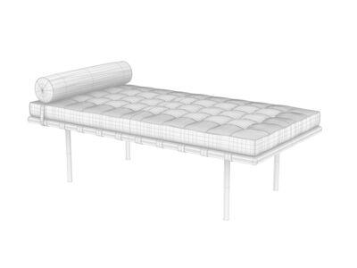 Knoll Barcelona Couch Rhino3DMShaded