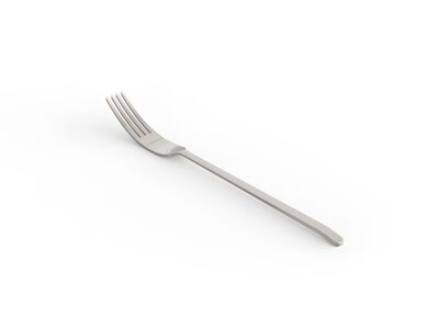 Serving Steel Fork 01 3D Model