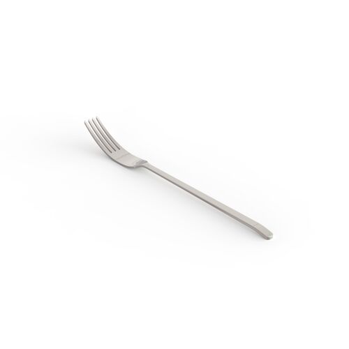 Serving Steel Fork 01 3D Model