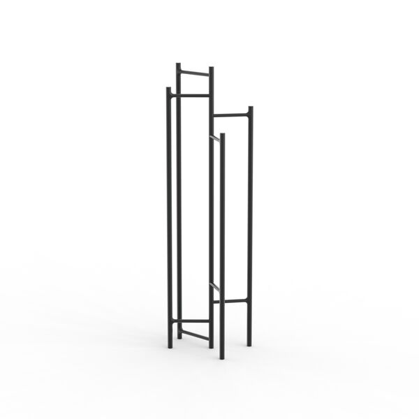 Clothes Metal Dark Gray Hangers 01 3D Model
