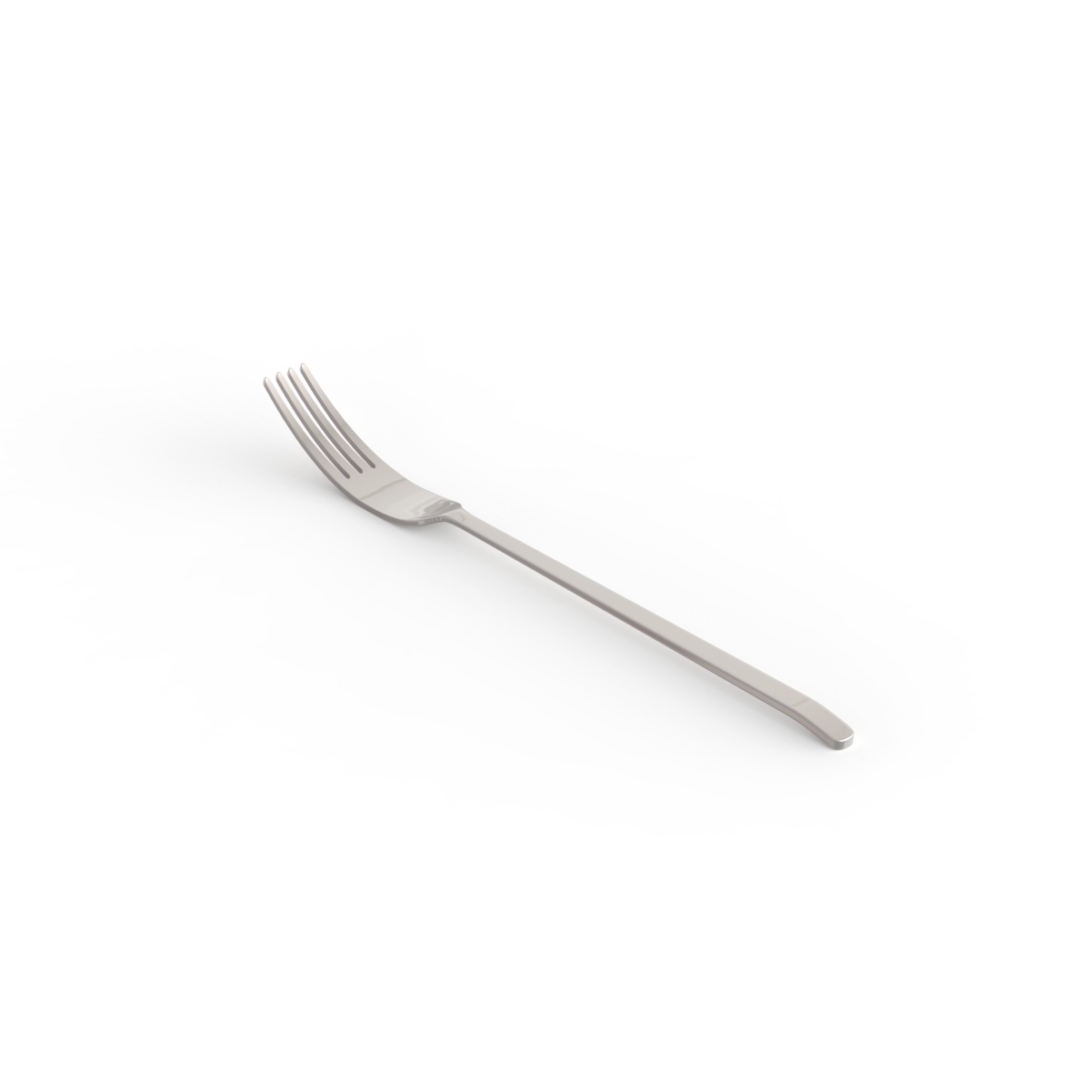 Serving Steel Fork 01 3D Model