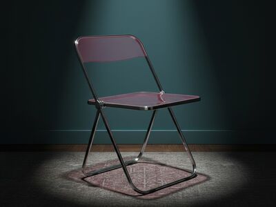 Anonima Castelli Plia Chair by Piretti — dark luxury interior lifestyle 3D model