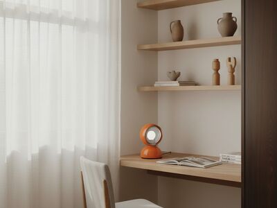 Artemide Eclisse table lamp — contemporary warm minimal interior 3D model
