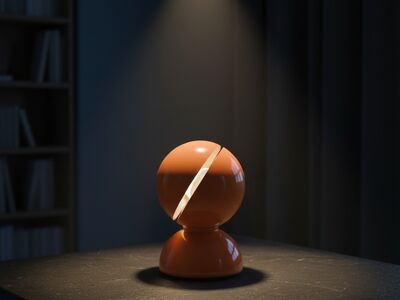 Artemide Eclisse table lamp — dark luxury interior lifestyle 3D model