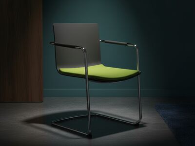 Wilkhahn Neos cantilever chair — dark luxury interior lifestyle 3D model