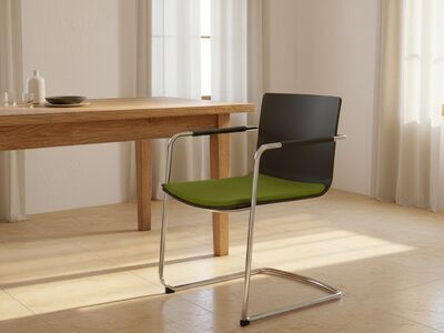 Wilkhahn Neos cantilever chair — Italian editorial interior lifestyle 3D model