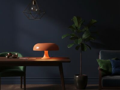 Artemide Nesso Table Lamp 3d Model Dark Luxury Interior