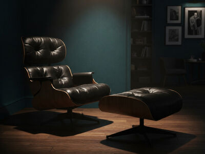 Herman Miller Eames Lounge Chair 3d Model Editorial Interior
