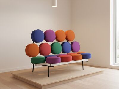 Herman Miller Nelson Marshmallow Sofa — contemporary warm minimal interior 3D model