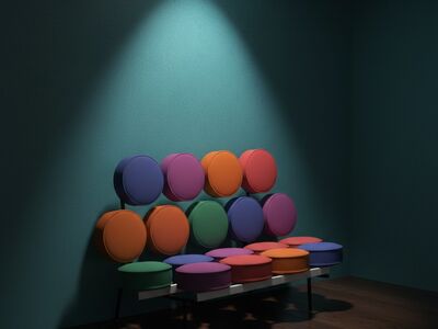 Herman Miller Nelson Marshmallow Sofa — dark luxury interior lifestyle 3D model
