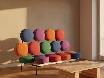 Herman Miller Nelson Marshmallow Sofa — Italian editorial interior lifestyle 3D model