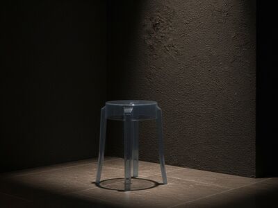 Kartell Charles Ghost stool by Philippe Starck — dark luxury interior lifestyle 3D model