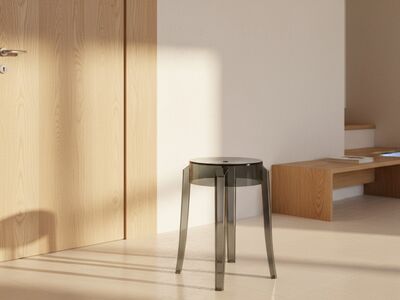 Kartell Charles Ghost stool by Philippe Starck — Italian editorial interior lifestyle 3D model