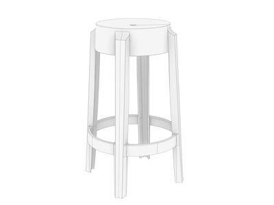 Kartell Charles Ghost 65 Rhino3DMShaded